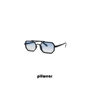 Sonnenbrille Acetatgestell schwarz Gläser blau getönt PIFWEAR 2313A - Bild 1 von 4