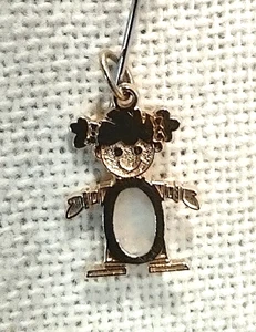 14Kt Gold Opal Stone Birthday Girl Charm .6 Gr. Cute! - Picture 1 of 9