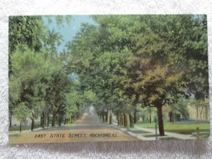 Antike Postkarte East State Street, Rockford, Illinois - Bild 1 von 2