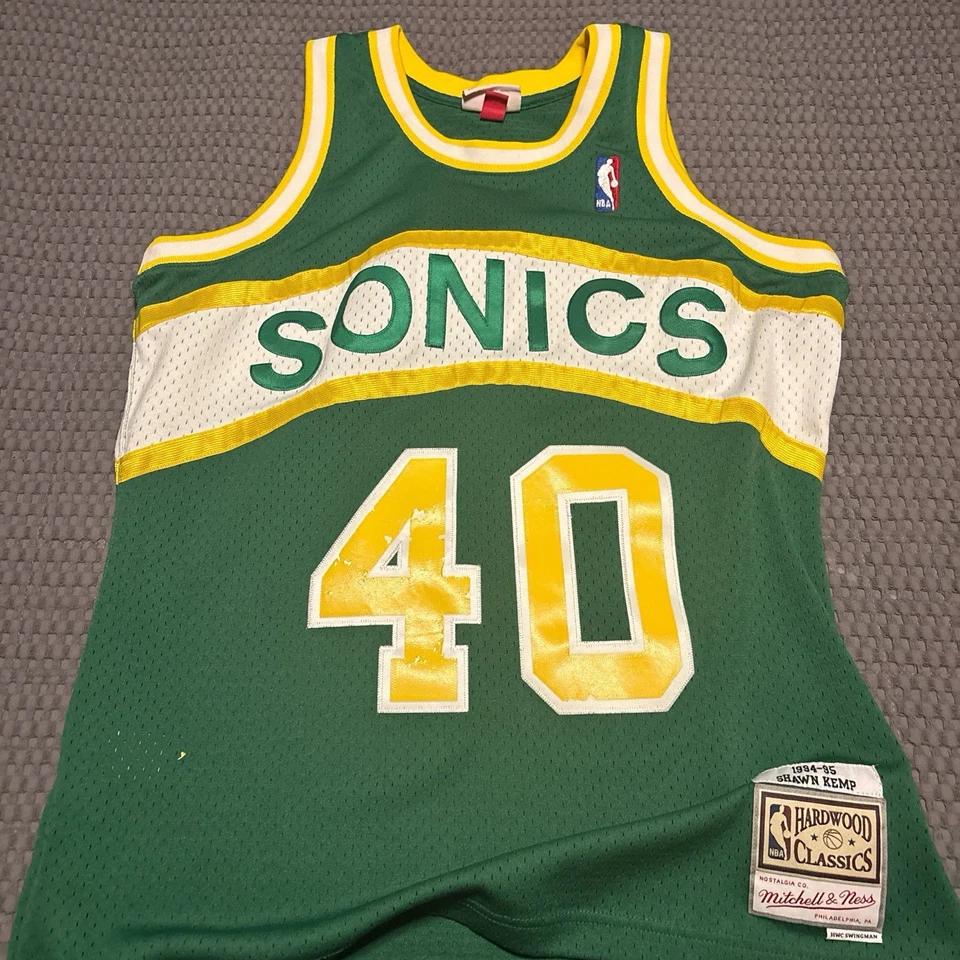 Seattle SuperSonics Shawn Kemp Authentic Mitchell & Ness Mens XL Jersey - Image 1 of 2