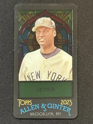 2023 Topps Allen & Ginter Derek Jeter Stained Glass Mini Case Hit SSP - Image 1 of 2