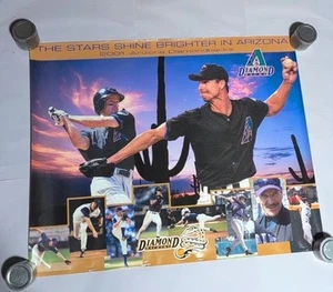RANDY JOHNSON + ARIZONA DIAMONDBACKS MLB 2001 POSTER 24"x18" - Picture 1 of 6