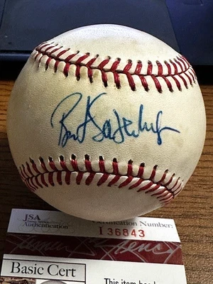 BRET SABERHAGEN 5 SIGNED AUTOGRAPHED OAL BASEBALL!  Royals, Mets!  JSA! - Image 1 of 2
