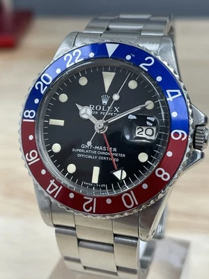 ROLEX GMT MASTER PEPSI 1675 VINTAGE FROM 1969 RED AND BLUE BEZEL 40MM - Image 1 of 4