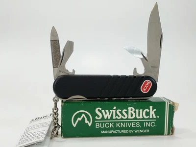 Globetrotter SwissBuck compuesto negro vintage WENGER/BUCK EN OMP Foto 1 de 4