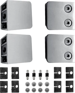 Glass Clamp - 4PCS Bracket 1.77"x1.77"x1.02", Satin finish  - Picture 1 of 3