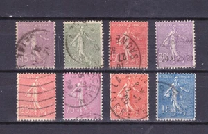 FRANCOBOLLI Stamps Francia 1924-26 Seminatrice Fondo Linee UNI197-205 FXD3 - Picture 1 of 1