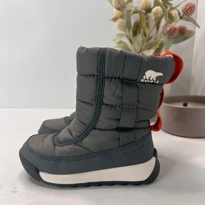 Sorel Whitney II Puffy Mid Waterproof Boot Gray NV3873-054 Kid's 8 NWOB - Picture 1 of 8