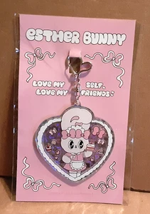 Esther Bunny LOVE ME STESSO, LOVE MY FRIENDS CUORE PORTACHIAVI COLLEZIONE (VENDITORE USA) - Foto 1 di 2