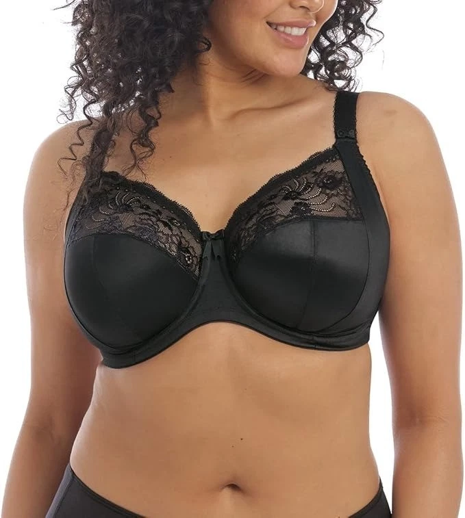 Elomi Women's Morgan EL4111 Banded Comfort & Support Bra 38K US Black