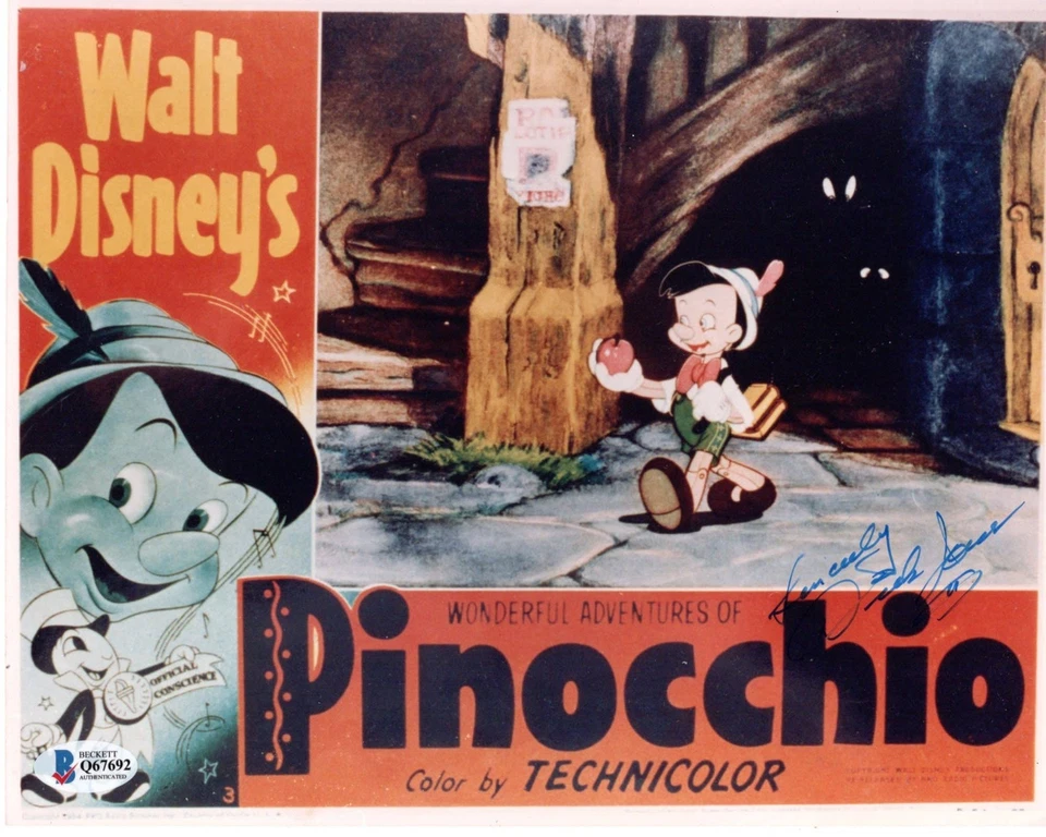 Dickie Jones signed 8x10 Photo Pinocchio - Image 1 of 1