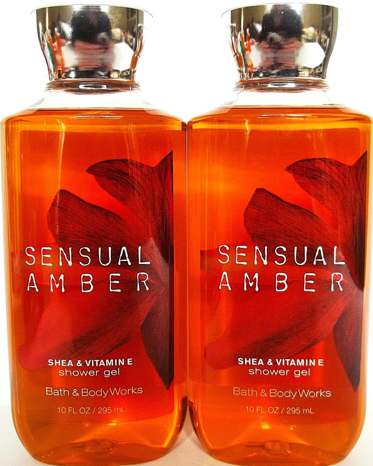 X2 Bath & Body Works Sensual Amber Shower GEL 10 Oz Each