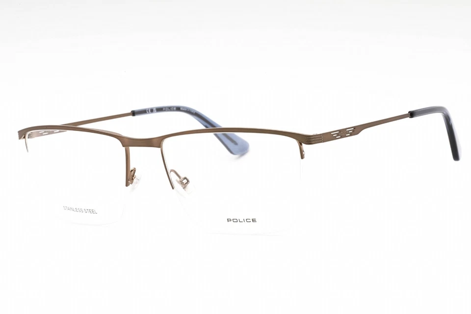 POLICE VPLG75M-F68-57 Eyeglasses Size 57mm 0mm 0mm bronze Men