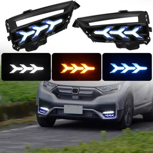 DRL LED Daytime Running Light Bumper Fog Lamp ASSY For Honda CRV CR~V 2020~2023 - Picture 1 of 12
