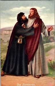 Postkarte Der Verrat geführt von Judas geteilt zurück unbesendet - Bild 1 von 2