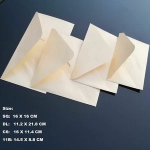 Wedding Party Invitation Envelopes 16cm Square or C6 Metallic Cream 120 gsm  - Bild 1 von 2