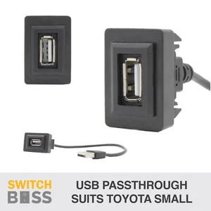 USB PASSTHROUGH - Suit SMALL Toyota Short Dash Hilux Prado Landcruiser 12v - Picture 1 of 8