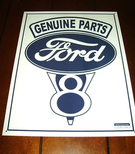 FORD GENUINE PARTS V8 BRAND NEW METAL SIGN - Picture 1 of 1