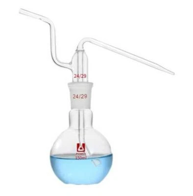 Triangle Gas Washing Bottle Lab Glassware 50ml-3000ml Erlenmeyer Flask Round - Image 1 of 4