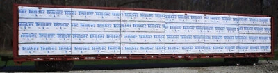 HO SCALE: "Tembec"  lumber load for Walthers, Atlas, ExactRail centerbeam - Image 1 of 3