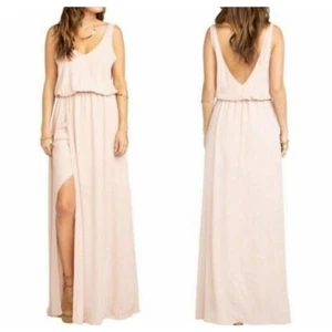 Neu ohne Etikett Show Me Your Mumu XS Kendall Maxikleid Dusty Blush ärmellos Hochzeit - Bild 1 von 7