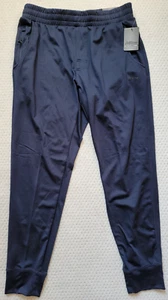 Mitre SUPER SOFT Stretch BLUE Sweatpants Jogger Athletic Wicking Zip Pocket, L - Picture 1 of 7