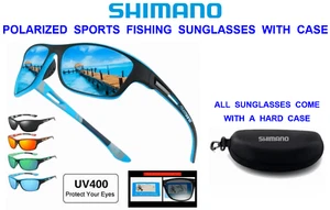 2025 SHIMANO FX SPORTS POLARIZED FISHING SUNGLASSES+CASE 100% UV400 HD POLARIZED - Picture 1 of 10