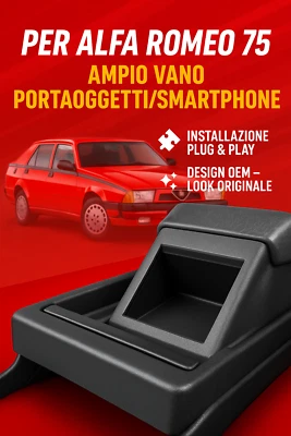 Alfa 75 Vano Portaoggetti Porta Cellulare ALFA ROMEO 75 - Imagen 1 de 4