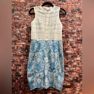 Anthropologie Beguile Bryron Lars Lasercut Fleur-De-Lys Embroidered Lace Dress - Image 1 of 4