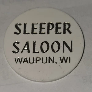 Sleeper Saloon Waupun WI Plastic Good For Token tap beer P-64 - Picture 1 of 2