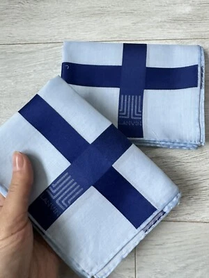 Handkerchiefs Lanvin Blue Vintage Lot Of Two for men - Imagem 1 de 4