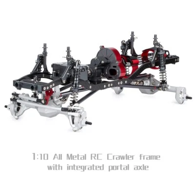Metal 313mm Wheelbase Chassis Frame W/ Portal Axle for 1/10 RC Crawler SCX10 II - Image 1 of 4