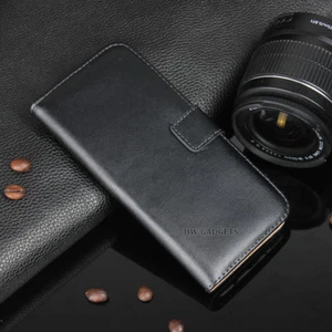 Genuine Real Leather Slim Wallet Flip Case Cover for Samsung Galaxy A9 (2018) - Picture 1 of 5