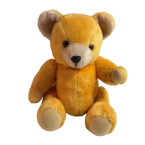 Vintage Yellow Teddy Bear Plush Fully Jointed CA Toys Australia 34cm 13.5" Korea - Picture 1 of 12