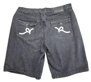 Rocawear Jeansshorts Herren 46 Classic Fit Schwarz Acid Wash Denim Baggy Y2K - Bild 1 von 14