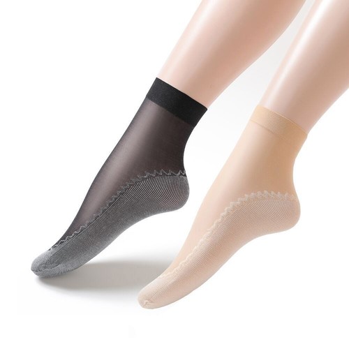 10 pairs Ultrathin Elastic Ladies Summer Socks Cotton Bottom Silk