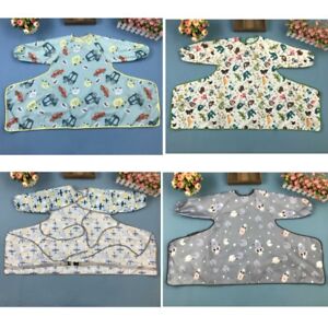 Long Sleeve Bib Coverall with Table Cloth Cover Baby Dining Chair Gown