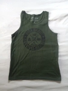 NWOT Sturgill Simpson "Dick Daddy Survival School" Green Tank Top Tee Size M - Picture 1 of 7