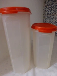 TUPPERWARE Modular Mates Containers with Lids #1614 #1613 Red Seals - Picture 1 of 7