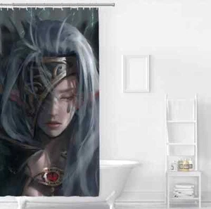 Leaving Behind Gray Tear 3D Shower Curtain Polyester Bathroom Decor  Waterproof - Picture 1 of 4
