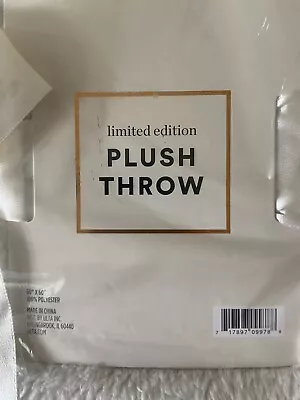 ULTA Plush Throw Blanket-50" X 60" Cream - New in Bag - Great for Christmas - Image 1 of 3