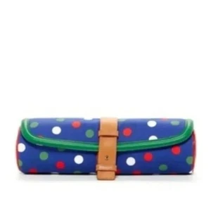 M by Missoni Blue Polka Dot y2k Vintage Barrel Clutch MSRP $498 - Picture 1 of 4