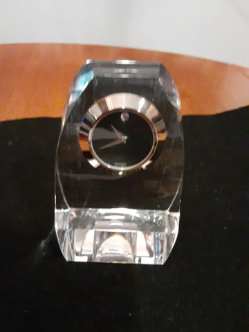 Movado Crystal Desk Clock 3"×4" Cover