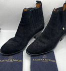 Fairfax And Favor, The Rockingham, Heeled Ankle Boot, Black Suede Western Style
