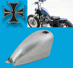 GAS TANK NARROW 1.6G HARLEY MINI SPORTSTER FRISCO CHOPPER BOBBER STYLE RAW - Picture 1 of 8