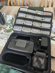 SEGA Game Gear Console with Games and Accessories - Tested and Working