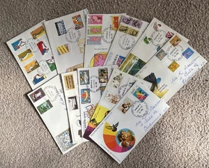 1972-74 SET 11 DECIMAL STAMP FIRST DAY COVERS ALL DIFFERENT - GOING CHEAP #P24 - Picture 1 of 1