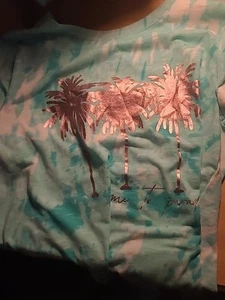 Women's Tie-Dye Palm Tree Graphic T-Shirt - Picture 1 of 2