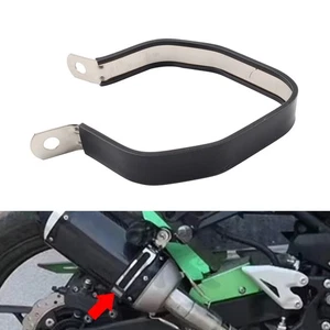 130MM Universal Motorcycle Exhaust Clamp Mount Bracket Fixed Ring Hanger Support - Foto 1 di 11
