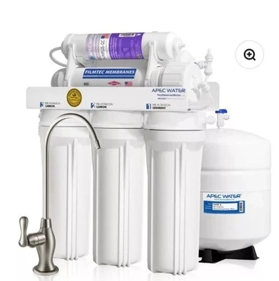 Sistema de ósmosis inversa alcalino de alto flujo certificado APEC 6 etapas 90 GPD RO-PH90 Foto 1 de 2